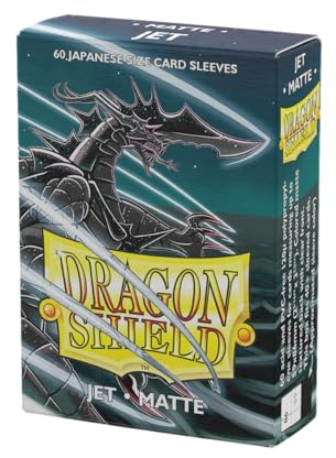 Arcane Tinmen 11124 Dragon Shield-Matte Japanese Size Sleeves 60pk-Jet, Multicoloured