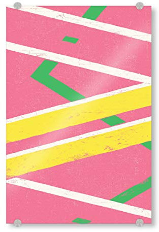 artboxONE Acrylglasbild 90x60 cm Illustration Hoverboard Bild hinter Acrylglas - Bild Zukunft 80er Hoverboard