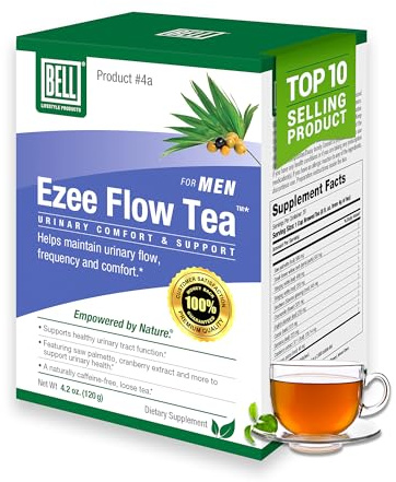 Bell Ezee Flow Urinary Support Tea for Men -A Natural Solution - Helps Ease the Flow and Normalize Urinary Frequency without the Burning and Dribbling - Sold directly by the Manufacturer