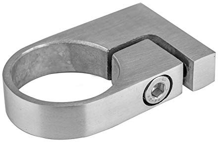 Edelstahl Rohrschelle V4A geschliffen Rohrhalter verstellbar Ø 42,4 mm 35 mm V4A