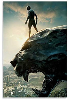 GDFG Poster, Motiv: Black Panther, Marvel-Poster, dekoratives Gemälde, Leinwand, Wandkunst, Wohnzimmer, Poster, Schlafzimmer, Gemälde, 40 x 60 cm