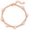 AFSTALR Rosegold Herzen Doppelt Armkette Armband Damen Layered Armband für Frauen Herz Armbänder mit Herz Anhängern Einstellbar Armkette Edelstahl Bracelet für Frau