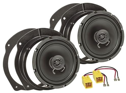 tomzz Audio 4014-006 TA16.5-Pro Lautsprecher Einbauset kompatibel mit FIAT Stilo Bravo Croma Lancia Delta Tür vorne 165mm Koaxial System