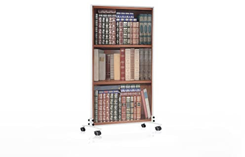 Riscaldatore a infrarossi Könighaus - 800 watt - a basso consumo = riscalda in 2 minuti - con piedini e termostato - riscaldatore mobile - look piacevole con motivo: Libri