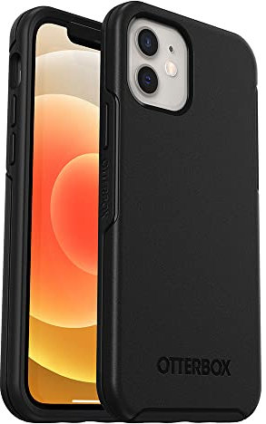 OtterBox Symmetry Series+ Antimicrobial Case with MagSafe for iPhone 12 and 12 Pro - Black TMO