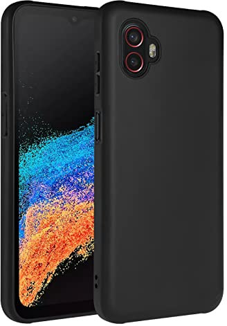 NEWZEROL Hülle Kompatibel für Samsung Galaxy Xcover 6 Pro [Vollständige Abdeckung] [Flexibler Rahmen] Matte Schutzhülle Weiche TPU Handyhülle für Samsung Galaxy Xcover 6 Pro - Schwarz