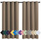 MENGH Rideau Panneaux 180x200cm Brun Clair Rideau Chambre, Isolation Thermique Lavables Insonorisation Isolation, pour Chambre d'enfants