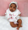 Zero pam Reborn Babypuppen Lebensecht 19 Zoll 48cm Reborn Baby Mädchen Black Skin Realistische Silikon Babypuppen Mit Braunen Augen Geschenksets Für Kleinkinder
