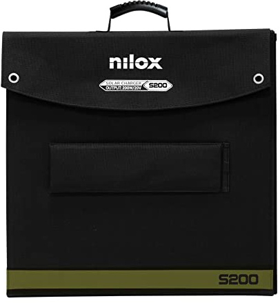 Nilox, S200 Paneles solares, Panel fotovoltaico monocristalino de 200 W para excursiones y Uso doméstico, Carga de electrodomésticos de 5 V, Estaciones de alimentación y electrodomésticos, si está