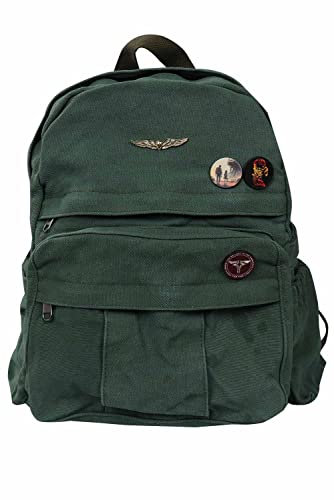 Seaehey Ellie Backpack Grün School Bag Joel Cosplay Backpack Braun Retro College Canvas Rucksack Vintage Casual Travel Bag