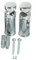 Two Single Chrome Brackets for Towel Rail Radiator Curved or Flat ABS PLASTICS