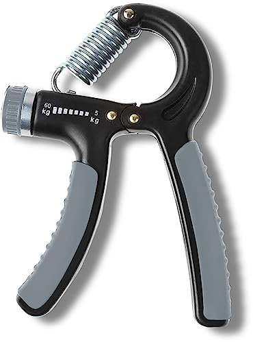 Hand Grip Musculation Avant Bras Muscu Handgrip Reglable Gripper Pince Musculation Main Ajustable 5-60 Kg Avec Caoutchouc Antidérapants Reeducation Main Outils Portatifs (GRIS)