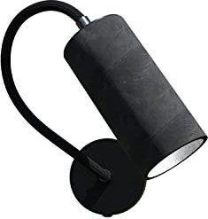 Betoniq Wandleuchte Beton modern Donoma Schwanenhals Leselampe außen schwarz innen silber - Industrial Design Betonlampe Wandlampe mit LED Glühbirne und Fassung GU10 - Wandleuchten & Wandlampen