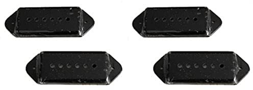 JOJEJUN 2 x Paar Schutzhüllen für Gitarre P-90 P90 Dog-Ear Schwarz (C42)