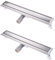 Kasloglow Duschrinne 60 cm Komplettset, Edelstahl Ablaufrinne, Extra flache befliesbare Duschrinne mit Haarsieb und Geruchsstop - Länge 30-100cm für bodenebene Duschen