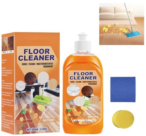 HASAIKA® Powerful Decontamination Floor Cleaner,Bodenreiniger Flüssigkeit,Wood Floor Cleaning Tile Cleaner,Polishing Brightening Tile Cleaner,leistungsstarkes Reinigungsmittel,(100ml)