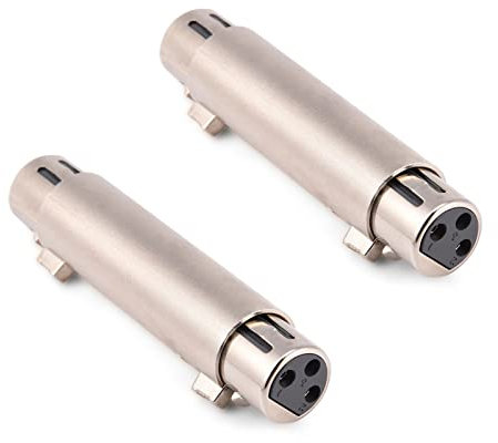 Adattatore 2 Pin Femmina a Femmina XLR a 3 Pin, Connettore Adattatore Microfono Microfono