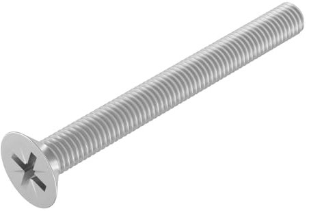 SECCARO Viti a testa svasata M2 x 20 mm, in acciaio inox V2A VA A2, DIN 965, Phillips PZ, filettatura completa, 20 pezzi