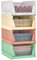 Yorbay Schubladenbox Stapelbare Kleiderschrank Organizer, Regal Aufbewahrungsbox, für Kleidung Küchen Schlafzimmer (4, Bunt)