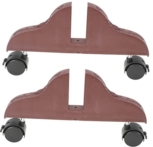 Amosfun 2pcs Room Divider Screen Bases Plastic Thickened Screen Feet Household Partition Support Brackets Wheels for Stable