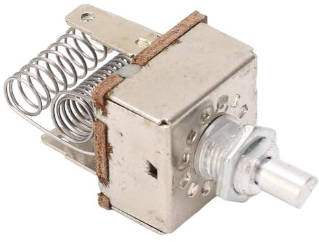 TTOCAR Interrupteur de Ventilateur de Climatisation à 3 Vitesses SW2000, Argenté, Rotatif, Manuel, 4 Positions, Métal, Montage Mural, 4 Voies, 12 V DC, 1 Unité