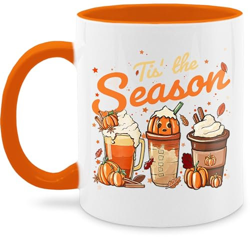 Tasse Tassen 325ml - Halloween - Pumpkin Kürbis Tis' the Season Herbst - 325 ml - Orange - halloween-tasse haloween outfits autumn cup mug hellowee coffee mugs grusel gruselig tis tasse. helloween