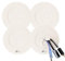 YCLYC Lot de 2 paires de caches-câbles muraux pour télévision au mur, 7,6 cm, blanc dans le kit de gestion de câbles, cache-câbles muraux pour câbles, cache-câbles mural à installer avec 4 supports de