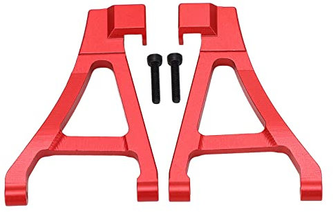 Trisar RC-Car-Aufhängungsarm, 2 Stück Hochharter RC-Front-Unter-Aufhängungsarm aus Aluminiumlegierung für 1/16 RC-Car (Rot)