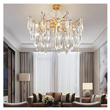 Candelabros de luz de Techo, lámpara LED, Placa de Techo de Cristal de Cobre, lámpara Colgante para Sala de Estar y Dormitorio, luz LED de Montaje en Pared