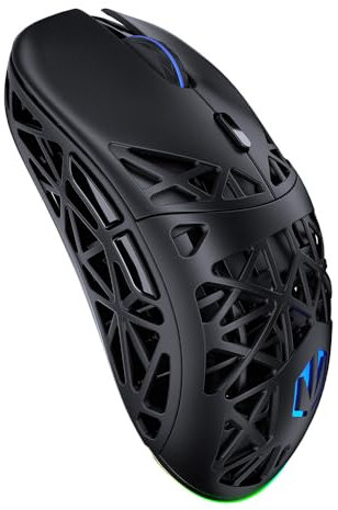 ENDORFY LIV Plus Wireless, gaming mouse, wireless mouse, stazione di ricarica inclusa, struttura ultraleggera (69 g), fino a 26.000 DPI, PixArt PAW3395, 2.4GHz, BT, USB-A, EY6A016