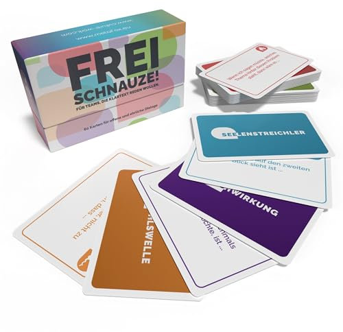 Frei Schnauze: Kartenbox für Teams - Postkarten, Coaching Karten, Motivationskarten, Lebenskarten, Postkarten Sprüche und Affirmationskarten für Workshops und Meetings