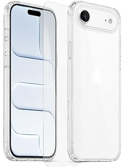 h24z Hülle kompatibel mit iPhone 7/8 / SE 20 / SE 22 mit Sichtschutz/Displayschutz (Schwarz, Transparent)