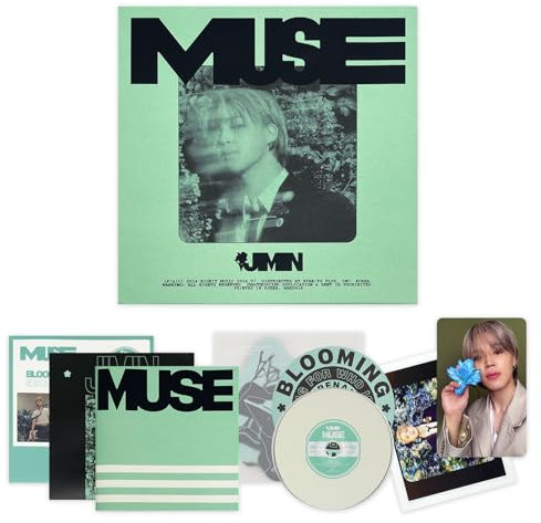 JIMIN OF BTS - [MUSE] (BLOOMING Ver.) Photobook + CD-R + Muse Card Set + Coaster + 2 Extra Photocards