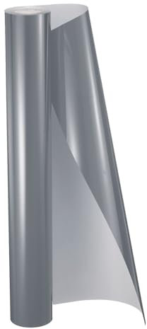 sourcing map HTV Heat Transfer Vinyl 11.8 x 5ft Roll PU Light Gray Iron on Vinyl for All Cutter Machine, Easy to Cut & Weed
