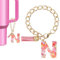 PATIKIL Charme Lettre Pour Stanley Tumbler Cup, Accessoire Mignon Charme Initial N Pour Poignée Stanley Tumbler Porte-Clés Charme Spécialisé Pour Femmes, Rose
