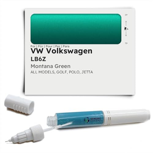 Genuine Colors Stylo de Retouche MONTANA GREEN LB6Z pour VW Volkswagen Vert GOLF POLO JETTA