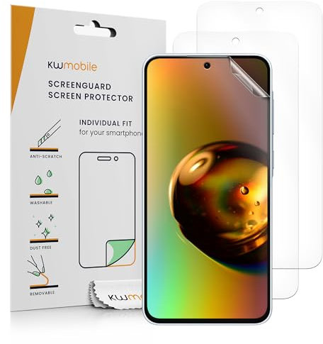 kwmobile 3X Displayschutzfolie kompatibel mit Samsung Galaxy A56 5G Folie - klare Schutzfolien Set in transparent