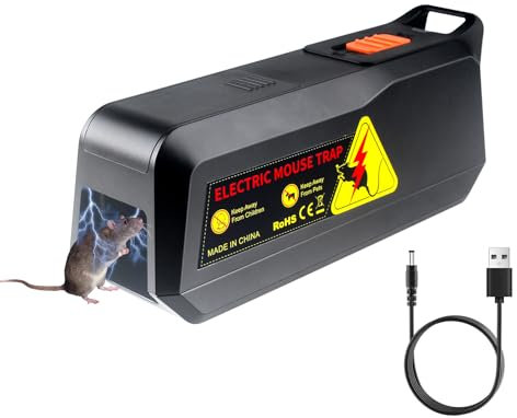 YETEE Rattenfalle Elektrisch, Mausefalle Elektrische Mausefallen, Mouse Trap Mäusefalle für Drinnen, Rattenfallen Schlagfallen für 10~100g Kleine Mäuse Hamster Wühlmäuse