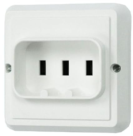 Base bipolar 25A retráctil para cocina, con solera, ideal para conexiones eléctricas seguras y ordenadas en el hogar.