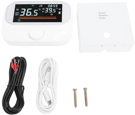 Wireless Smart Room Thermostat, Home Heating Temperature Controller with Tuya App Programmable Schedules Independent Zone Control for Gas Boiler HVAC Systems
