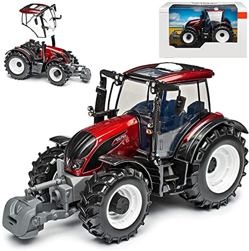 alles-meine.de GmbH Valtr. N174 Traktor Rot 1/32 Burago Modell Auto mit individiuellem Wunschkennzeichen