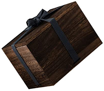 Yardenfun Aufbewahrungsbox aus Paulownia Holz mit Karbonisierung Einfache Form und Elegantes Design Praktische Geschenkbox für Geburtstage und Jubiläen