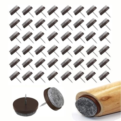 50 Stück Filzgleiter Nagel Stuhl Filzgleiter 22 mm mit Nagel | filz für stühle filzgleiter schrauben für Stühle Möbelgleiter Stuhlgleiter Bodenschutz Geräuschreduzierung Möbel Tischbeine