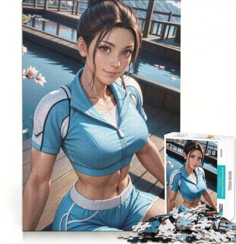1000-teiliges Puzzle für Erwachsene, Amina Final Fantasy, praktisches Spiel, verbessert das Gedächtnis, ganze Familie 38x26cm