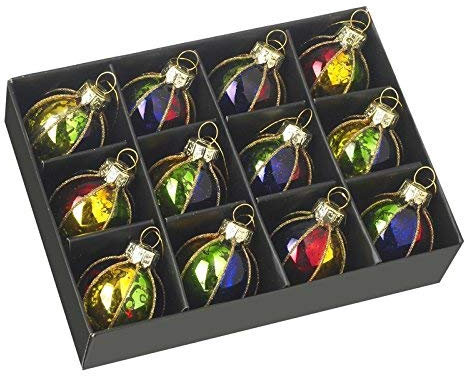 Heaven Sends Christbaumschmuck aus Glas, mehrfarbig, 12 Stück