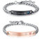 OIDEA Paar Armband aus Edelstahl: 2 Stück Partner Panzerkette Pärchen Armkette Armbänder mit Gravur Armreif Geschenk für Verliebte Damen Herren Paare Her Prince/His Princess