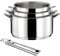 CUISINOX - Eclipse - Lot de 3 casseroles tout inox 16/18/20 cm (1.5L, 2L, 3L) et poignée inox - Fond encapsulé - Compatible tous feux dont induction - Acier Inoxydable 18/10 - Finition miroir