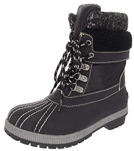 London Fog Damen Fäustlinge Entenstiefel für kalte Wetter, Schwarz (schwarz), 40 EU