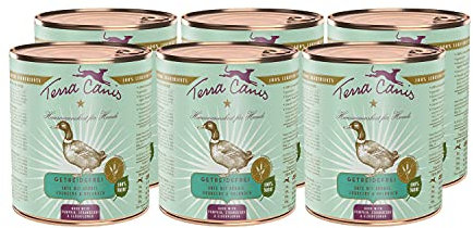 Terra Canis Ente, Kürbis & Erdbeere - Getreidefreies Nassfutter, 6x800g I Premium Hundefutter in 100% Lebensmittelqualität Aller Rohstoffe I Reichhaltig & gesund, allergenarm & glutenfrei