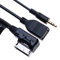 AMI MDI auf AUX 3.5mm auf USB Music Media Interface Kabel Adapter | Kompatibel mit Audi A6L Q5 Q7 A8 S5 A5 A4L A3 VW Volkswagen Tiguan GTI CC Skoda Fabia Octavia Fahrzeugradio | 1m
